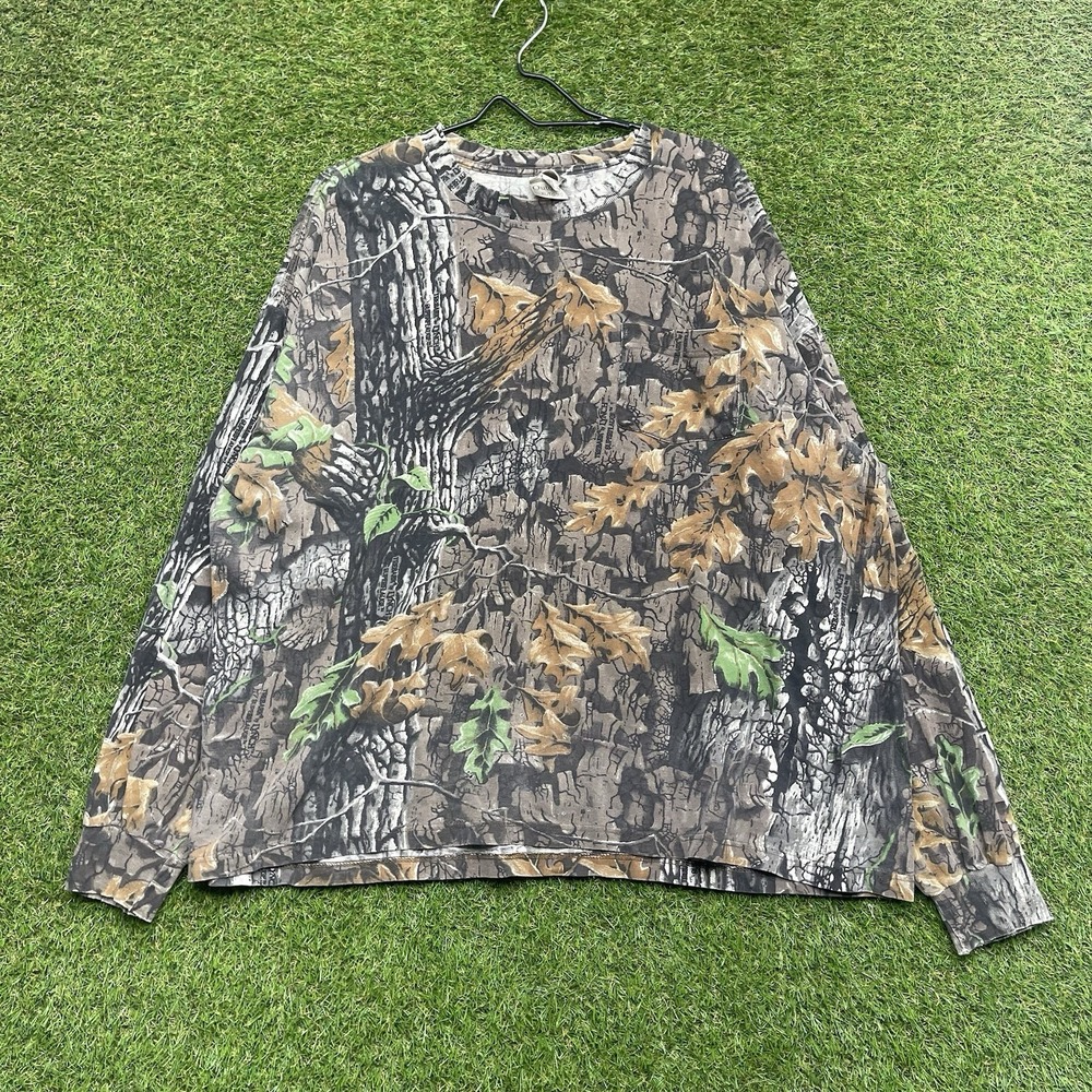Jerzeez Outdoors Camo Shirt Mens XL Long Sleeve Camouflage Mossy Oak Hunting